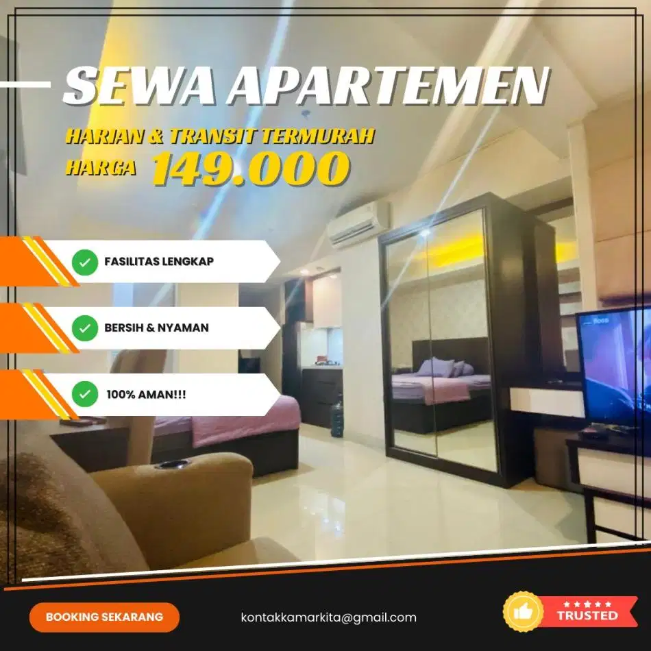 Sewa apartemen Tangerang Selatan Emerald Bintaro Harian/Transit Murah