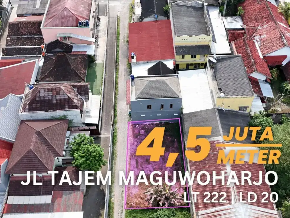 Jual Tanah Jalan Tajem Paling Strategis Harga Murah