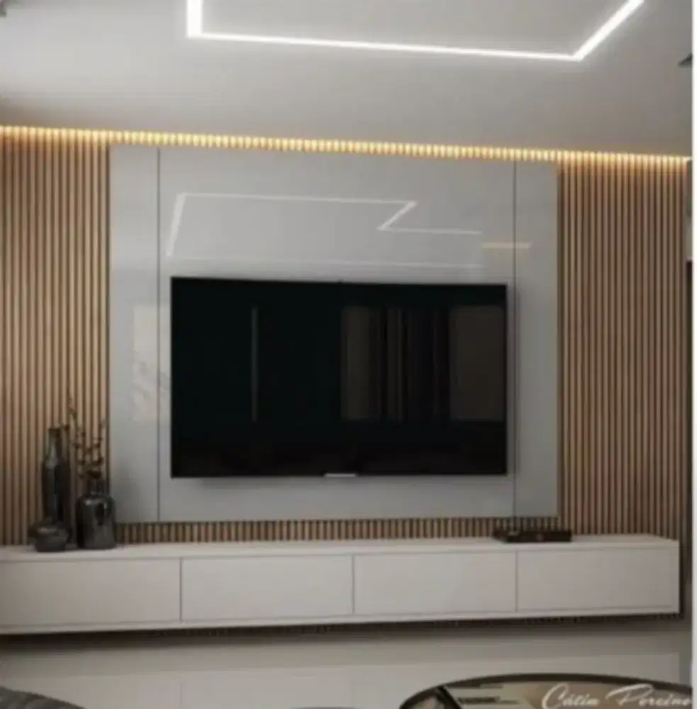 Backdrop TV Minimalis custom