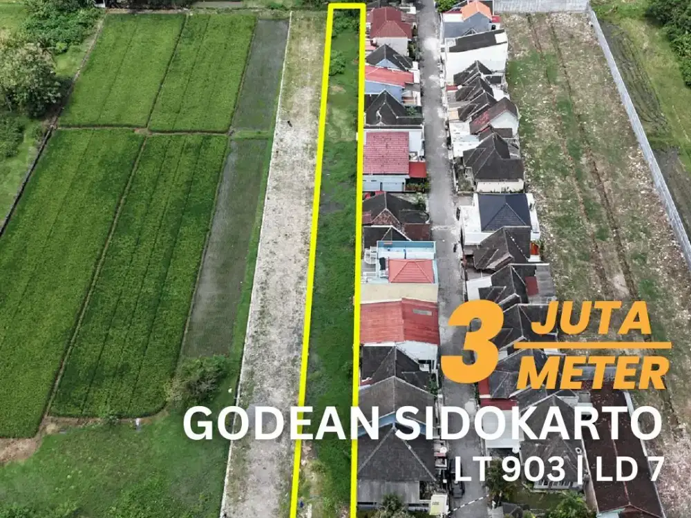 Jual Tanah Sidokarto Pekarangan Akses Mudah Selatan Polsek Godean
