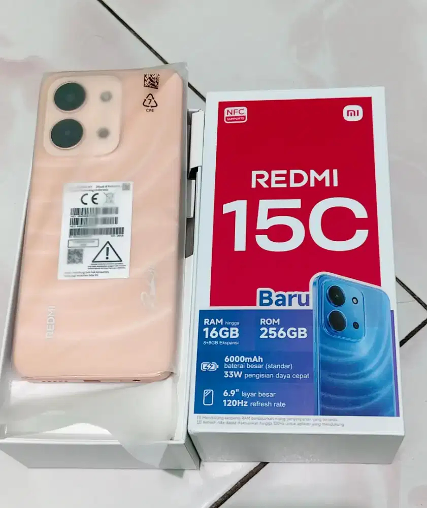 Redmi 15c 8/256 garansi 1 tahun