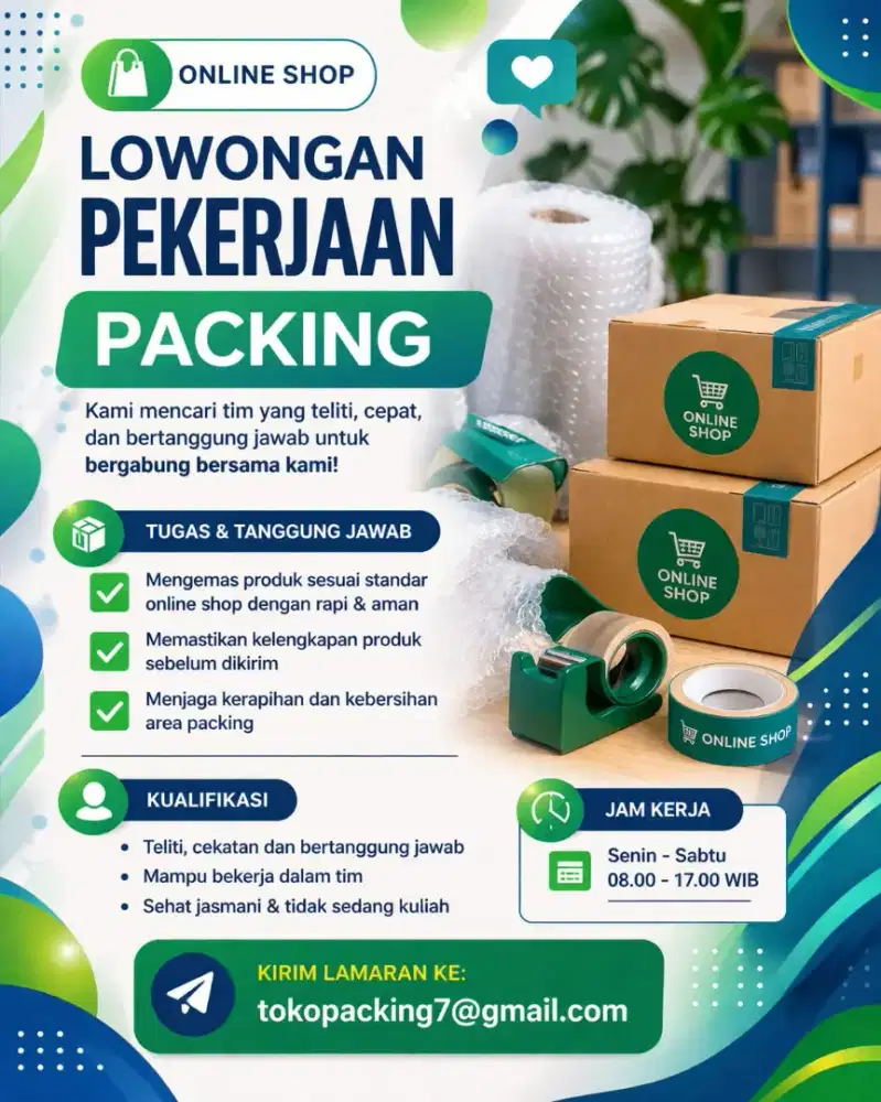 LOKER PACKING ONLINE SHOP