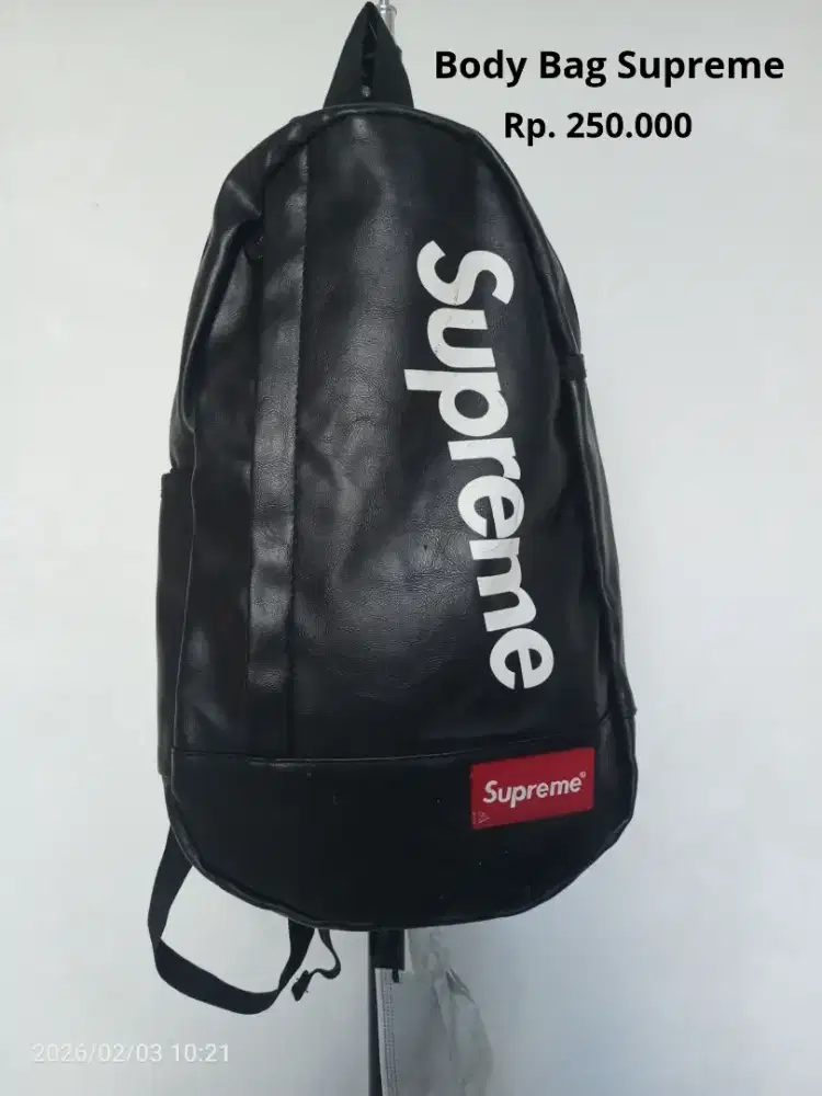 Jual body bag Supreme kulit