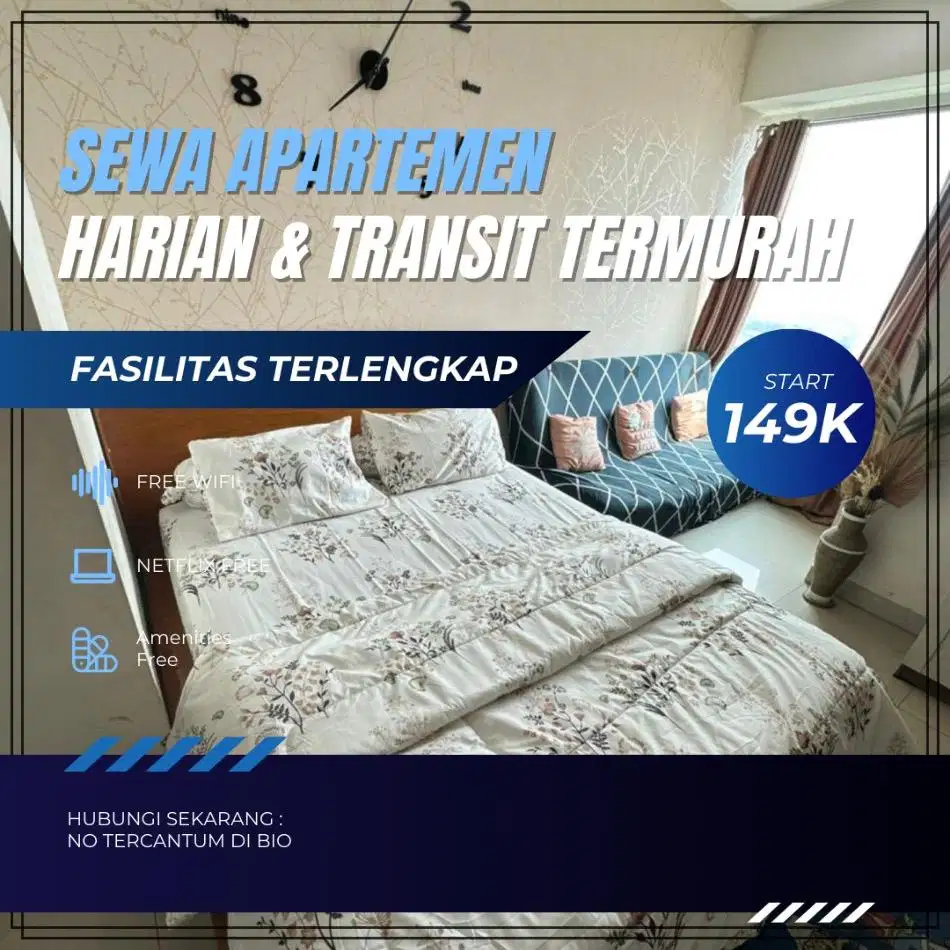 Disewakan Apartemen Harian/Transit Bassura City Jakarta Timur Termurah