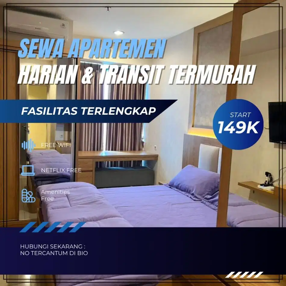 Disewakan Apartemen Green Pramuka Harian/Transit Termurah Jakarta Pusa