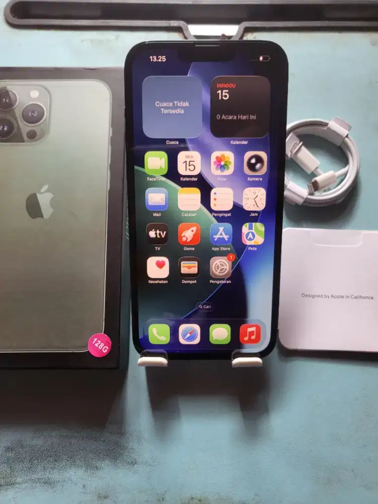 Iphone 13 pro max 128gb green inter all operator normal no minus