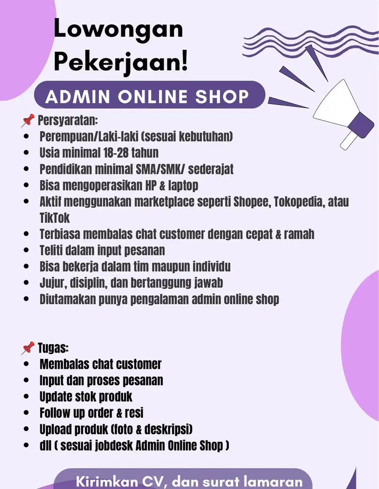 Loker Admin Online Shop