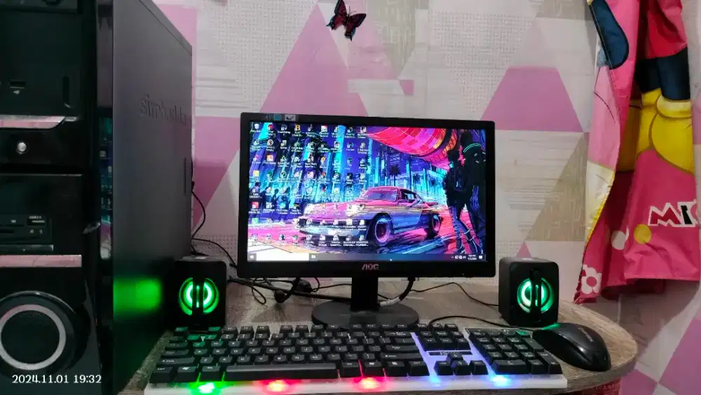 PC GAMING DESIGN + LCD 16 + RAM 8 GB + HD 500 GB + GAMES FILM APP