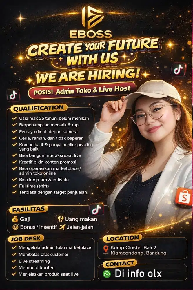 Lowongan Kerja Admin Toko & Live Host