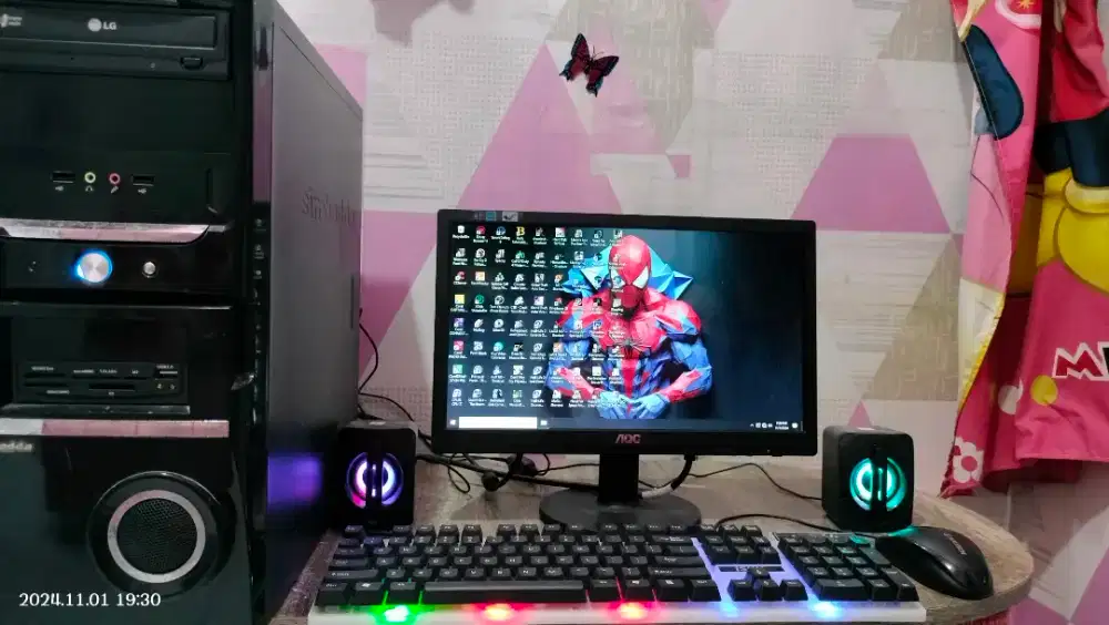 PC GAMING DESIGN + LCD 16 + RAM 8 GB + HD 500 GB + GAMES FILM APP