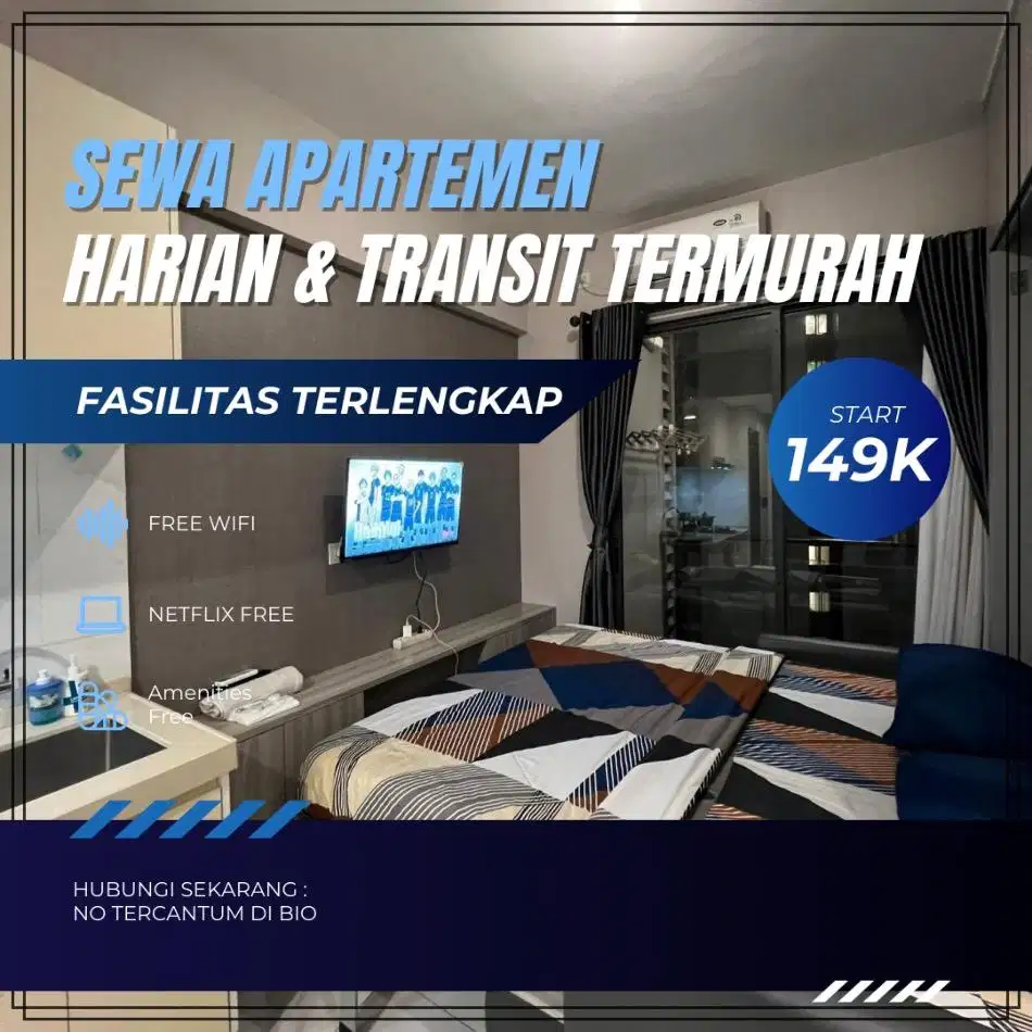 Sewa apartemen Kalibata City Jakarta Selatan Harian/Transit Termurah
