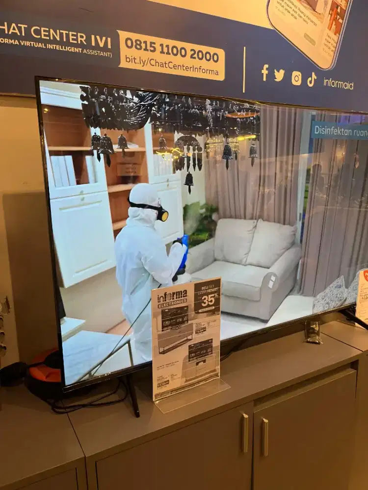 Ready stok tv qled tcl 55 inc google tv