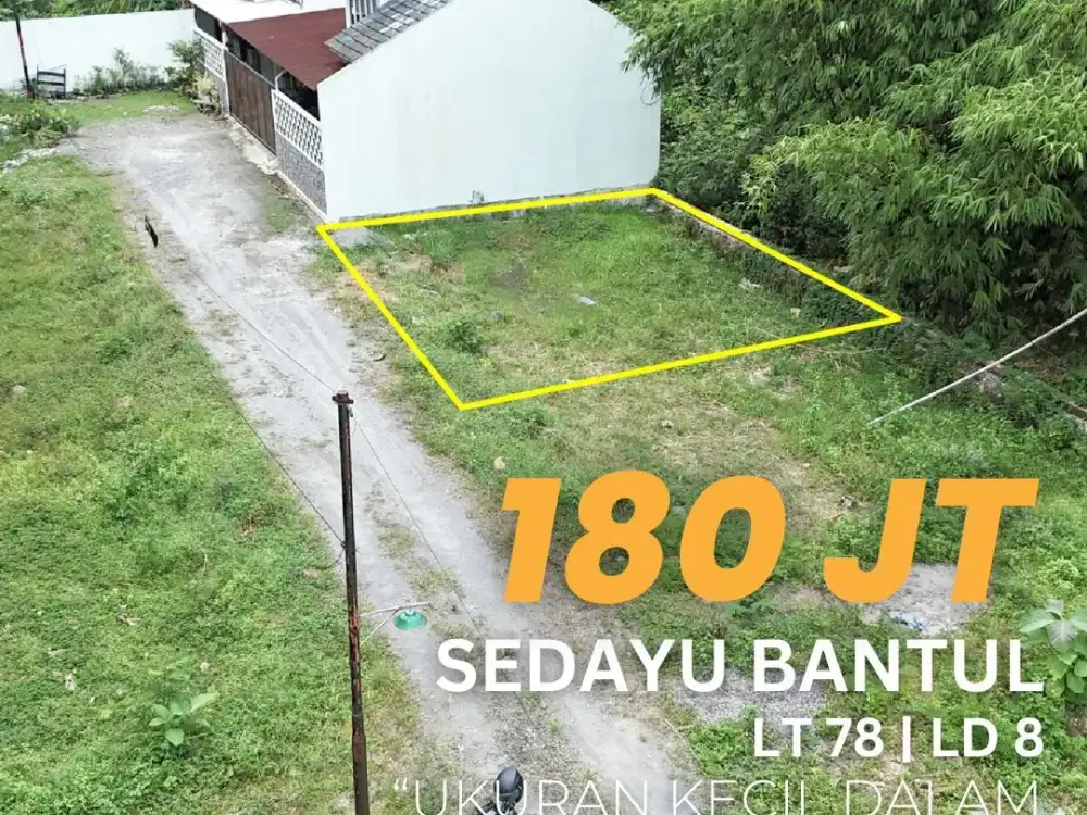 Jual Tanah Ukuran Kecil Dalam Cluster Sedayu Bantul