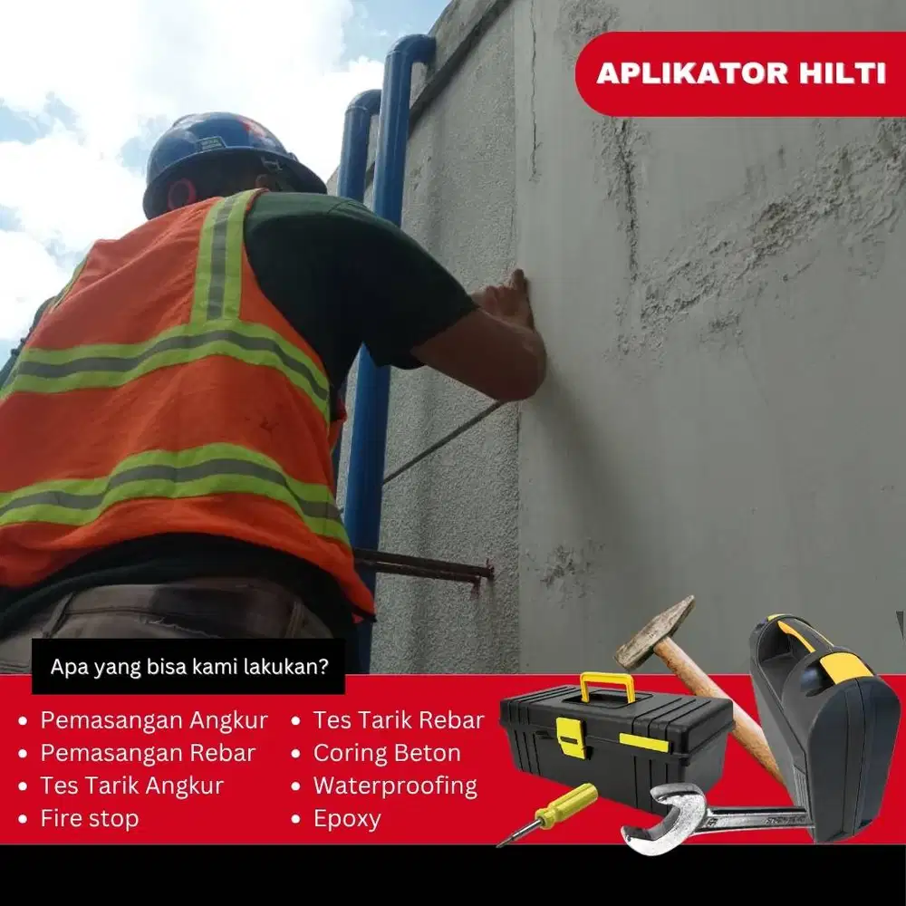 Aplikator Hilti Pasang Besi Beton Kuat Mudah Digunakan