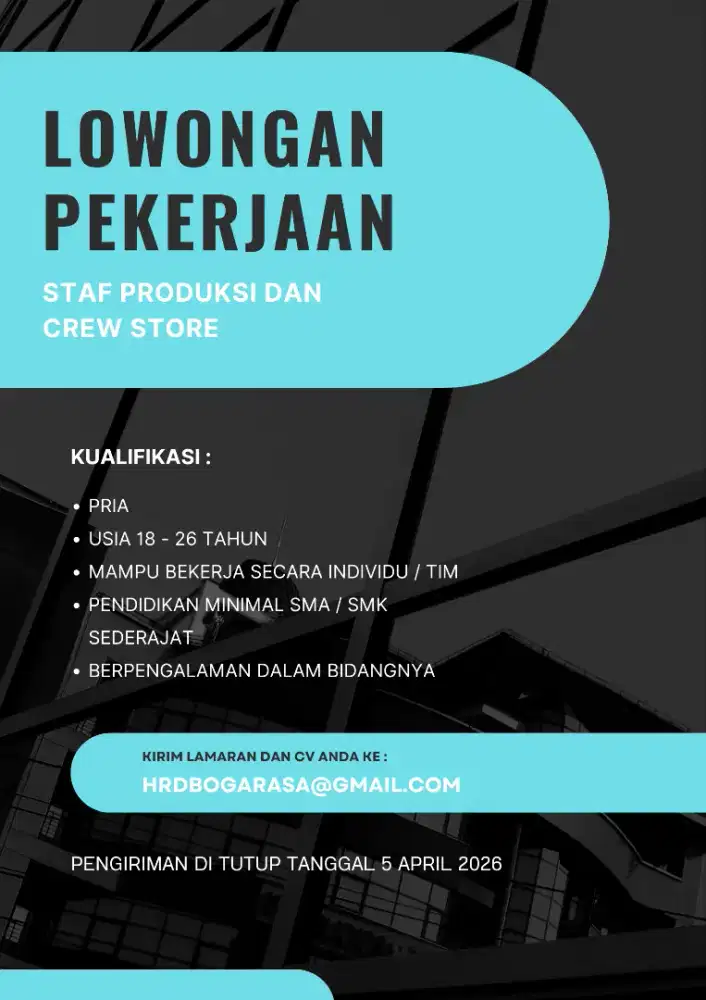 Loker Khusus Laki-laki/Pria/Cowok
