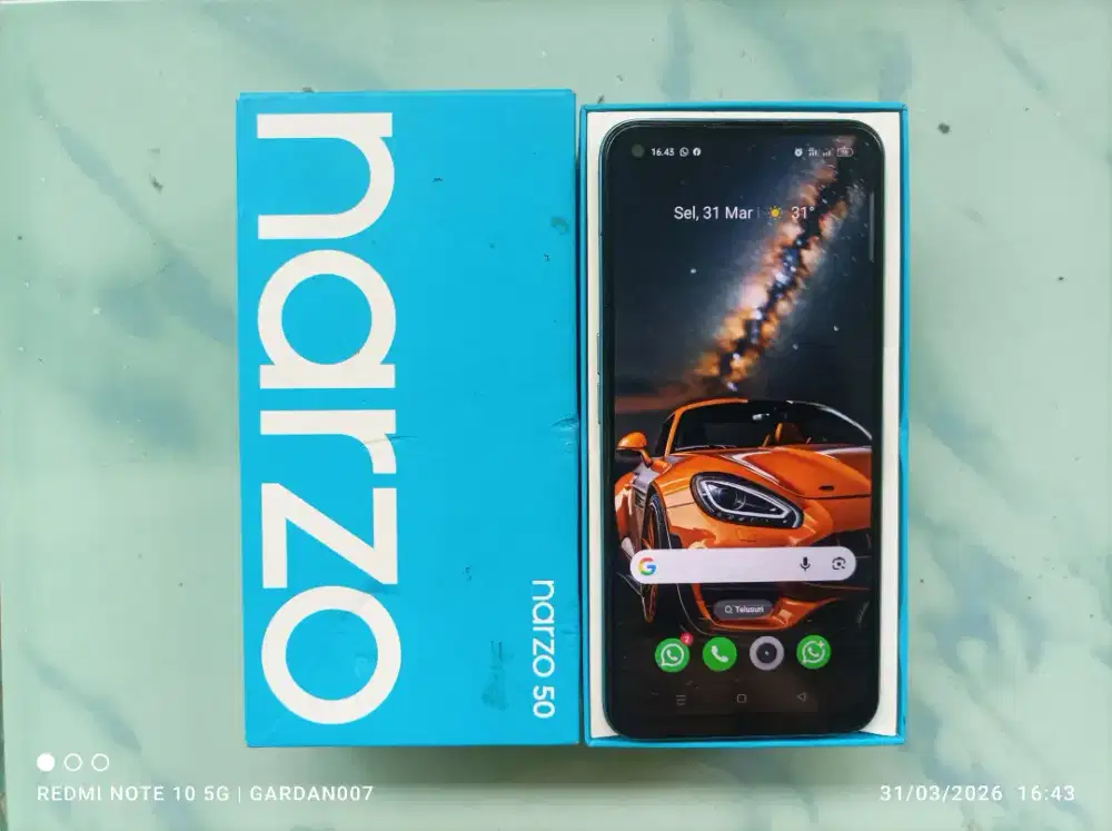 Realme narzo 50 4G ram 4+4/64gb normal Lengkap