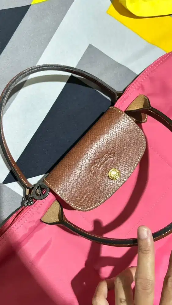 PRELOVED LONGCHAMP PINK SHORT HANDLE (SH) UKURAN M