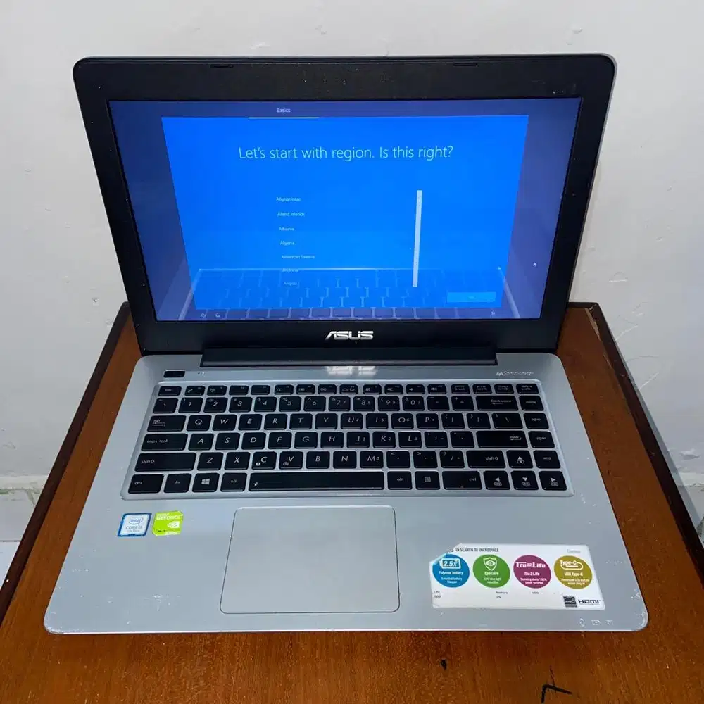 Laptop ASUS i5 Gen7 SSD 256GB NVIDIA | Laptop Second Bali