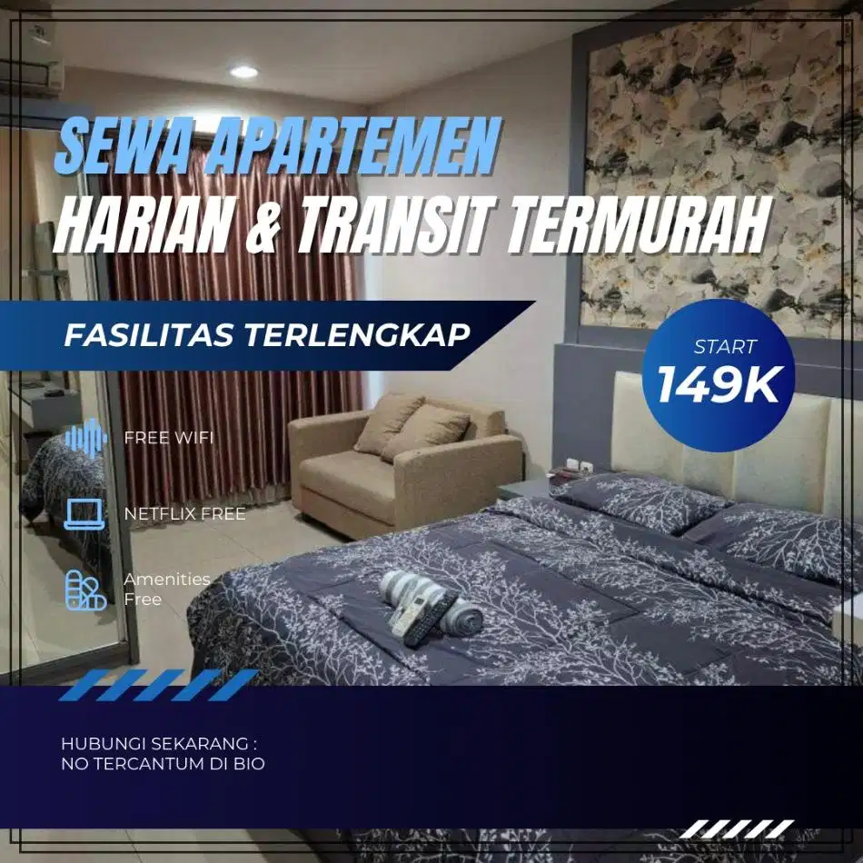 Sewa Apartemen Sentra Timur Pulogebang Harian/Transit Termurah
