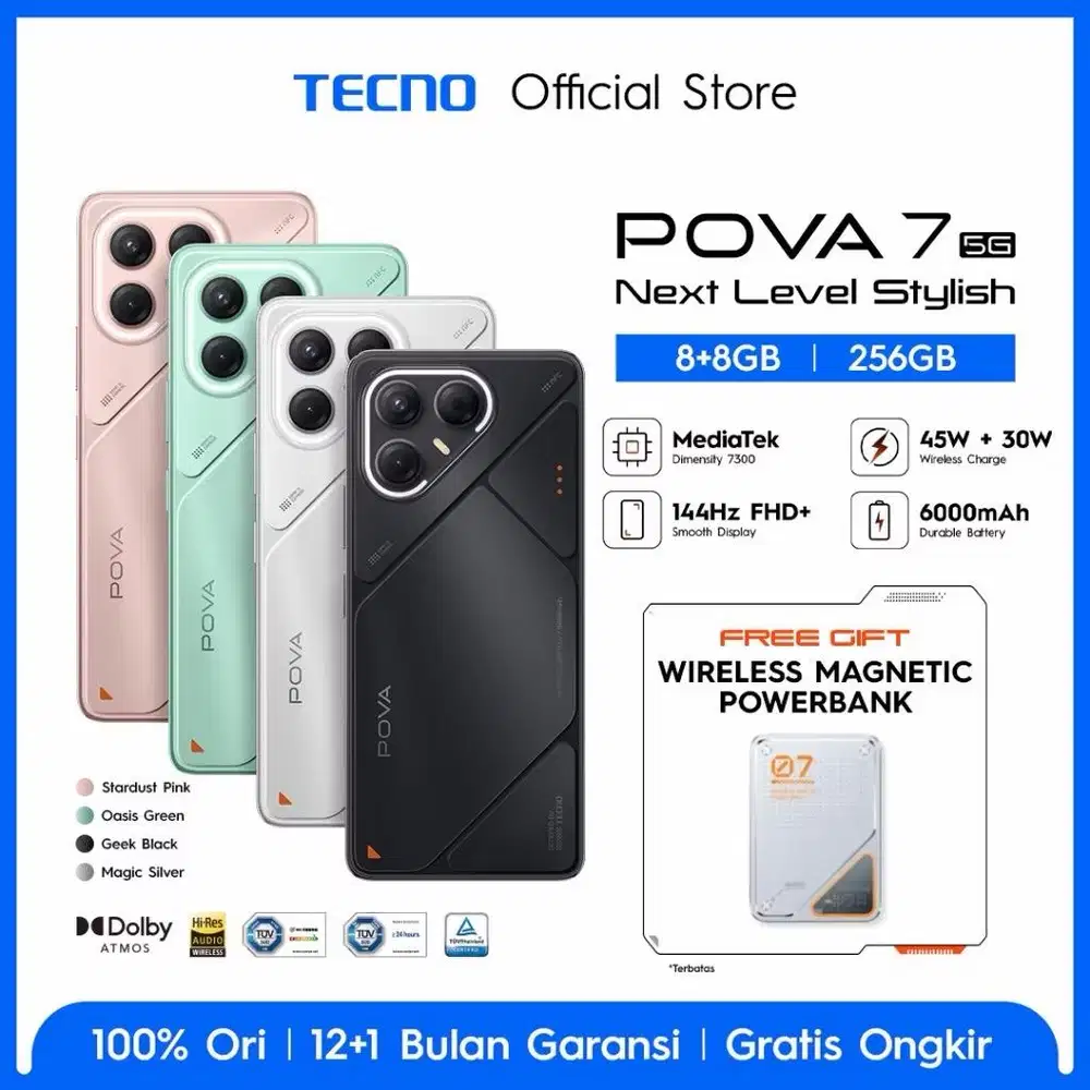 TECNO OFFICIAL STORE POVA 7 5G 8+8/256