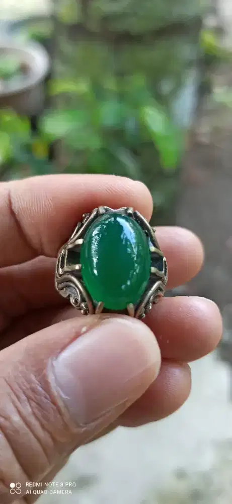 Cincin batu hijau ring 8
