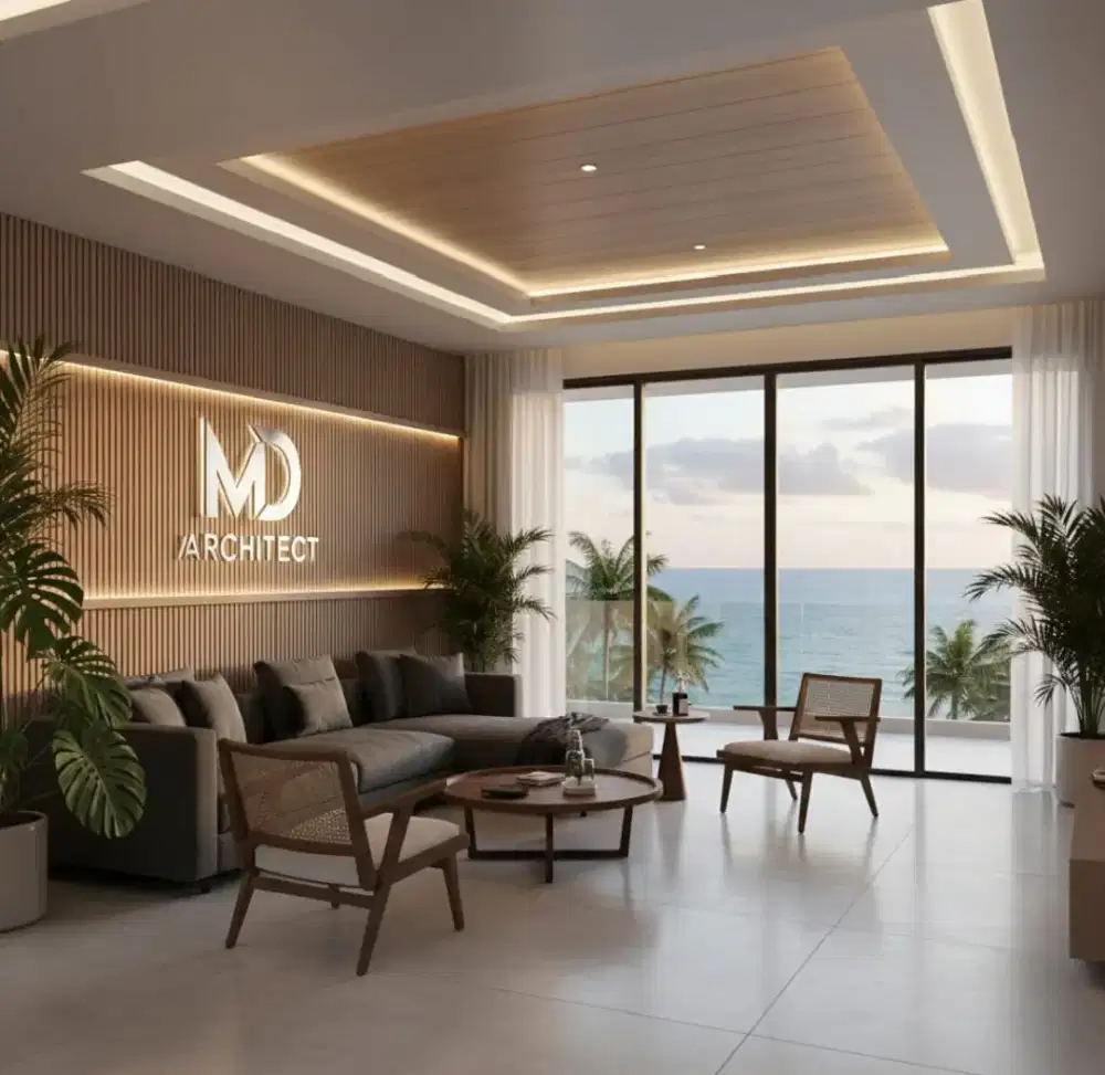 Interior rumah jasa arsitek living room Pluit