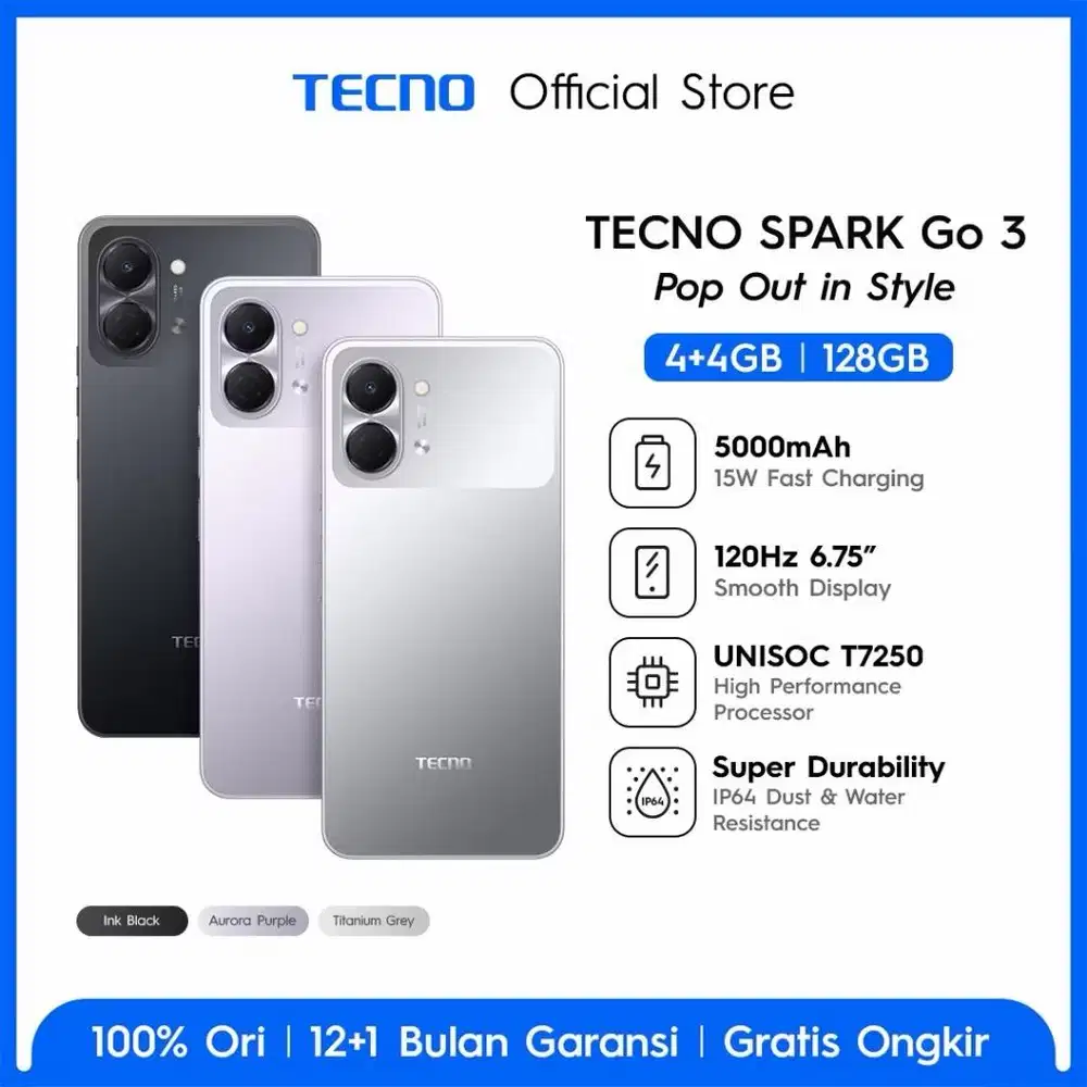 OFFICIAL STORE SPARK GO 3 8/64 dan 8/128