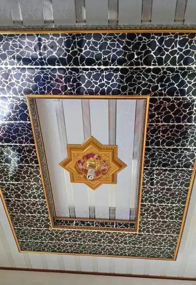 Plafon PVC terima terpasang dan baja ringan