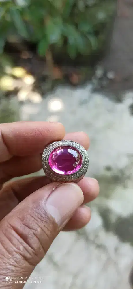 Cincin batu merah siam ring 7