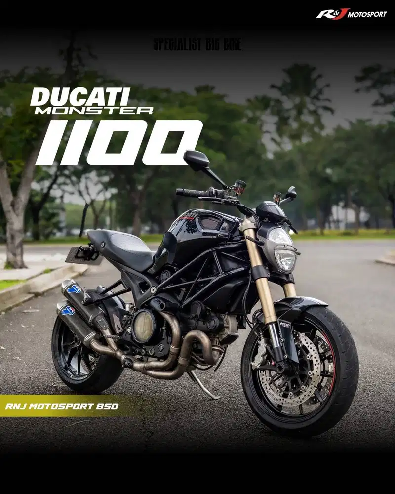 Ducati Monster 1100 Evo 797 Hitam Knalpot NIK 2012 Termignoni