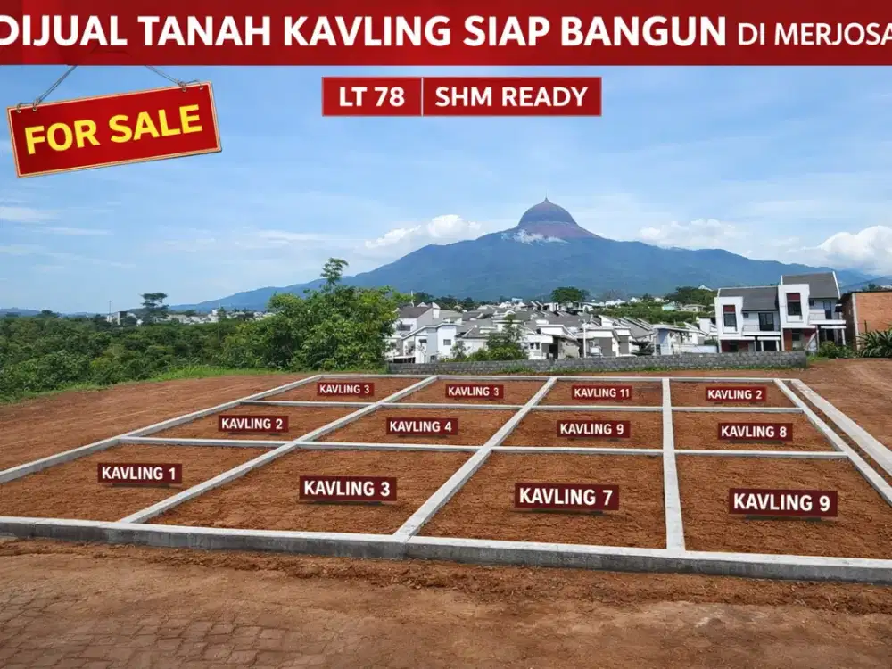 DIJUAL TANAH KAVLING SIAP BANGUN DI MERJOSARI KOTA MALANG – SHM READY