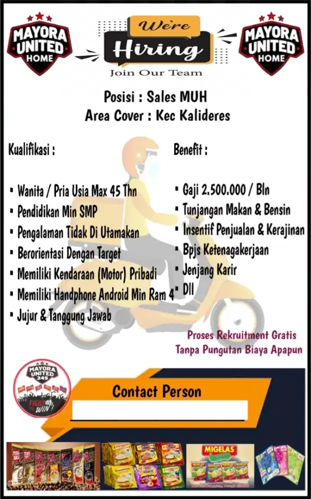 Sales Mayora United Home (DTD)