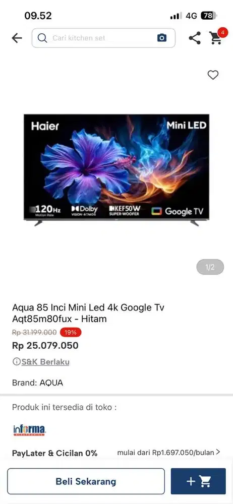 AQUA MINI LED 85inci