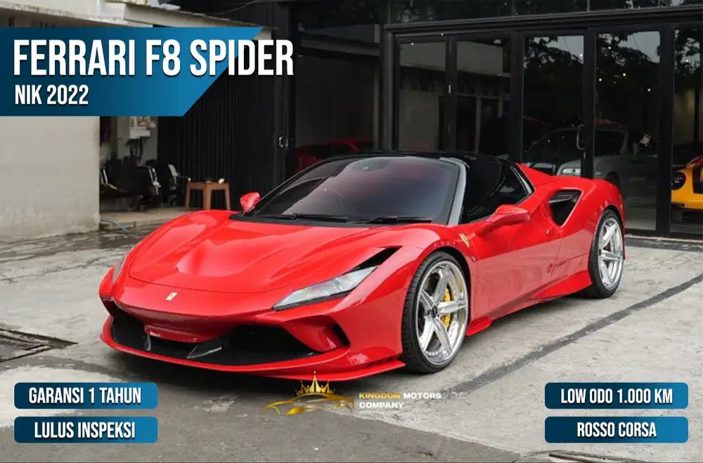 FOR SALE – RARE UNIT! SUPER LOW KM  Ferrari F8 Spider Rosso Corsa