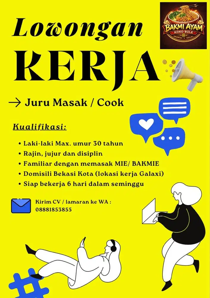Lowongan juru masak bakmie