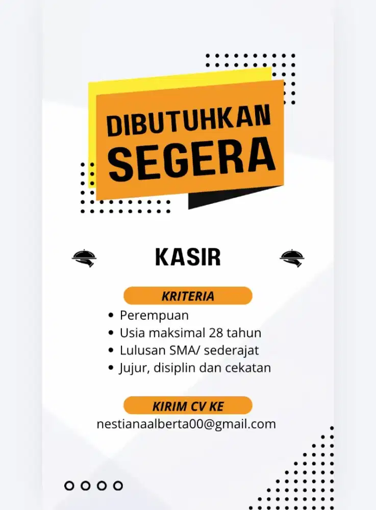 Lowongan kerja kasir