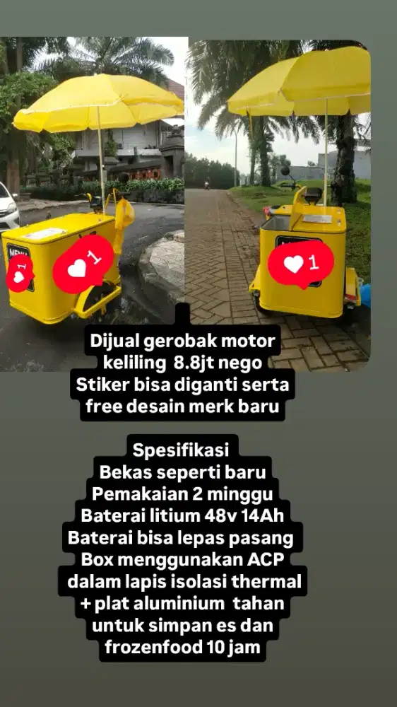Jual gerobak motor keliling