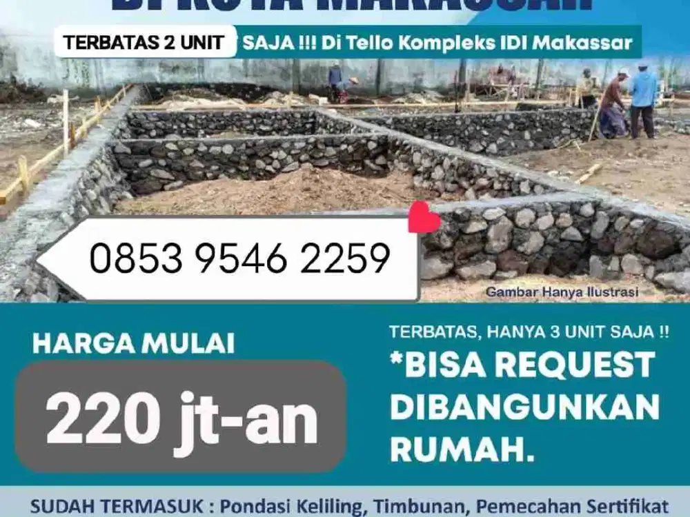 TANAH KAVLING KOMPLEKS IDI SIAP BANGUN KOTA MAKASSAR
