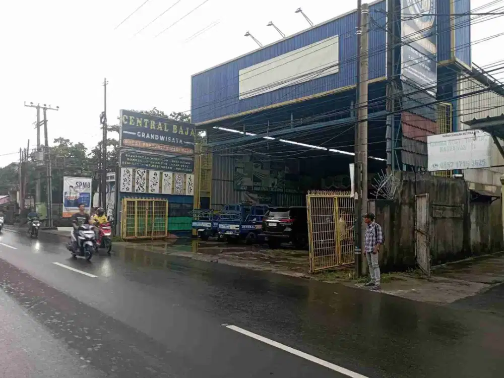 Di jual cepat lahan dan bangunan murah tempat usaha di jalan utama mustika jaya nempel perumahan grand wisata