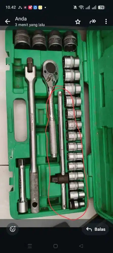 Kunci Shock  Set 1/2 UK Inchi