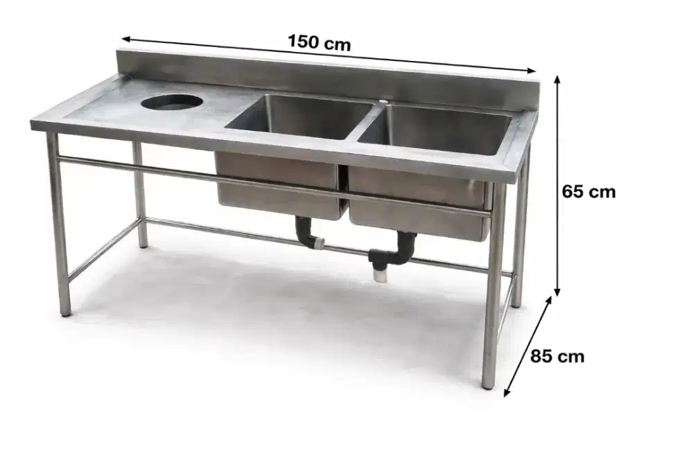 Double Sink + Lobang Pembuangan – Fungsional dan Efisien