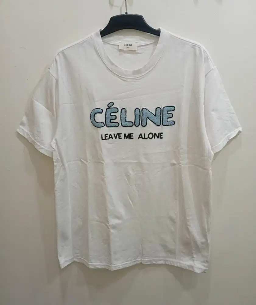 CELINE LEAVE ME ALONE TSHIRT WHITE