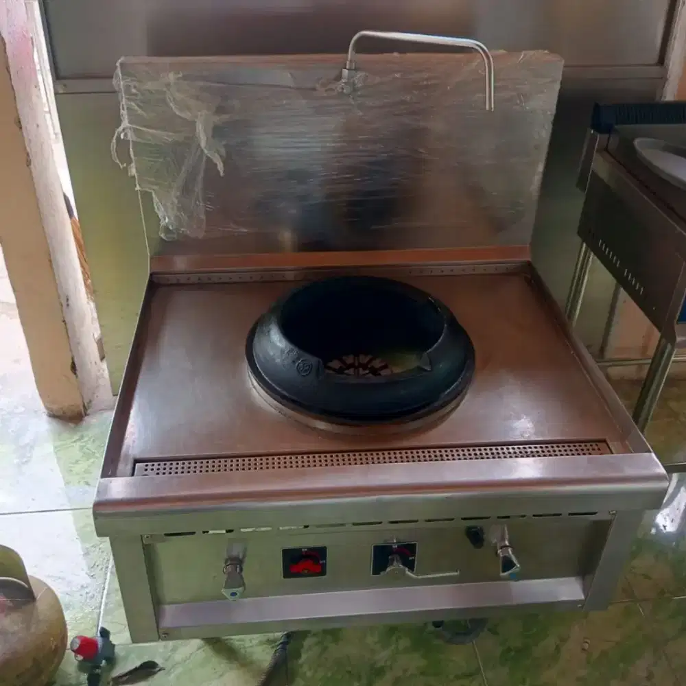 Kompor Kwali Range 1 Tungku + Kran – Praktis untuk Produksi