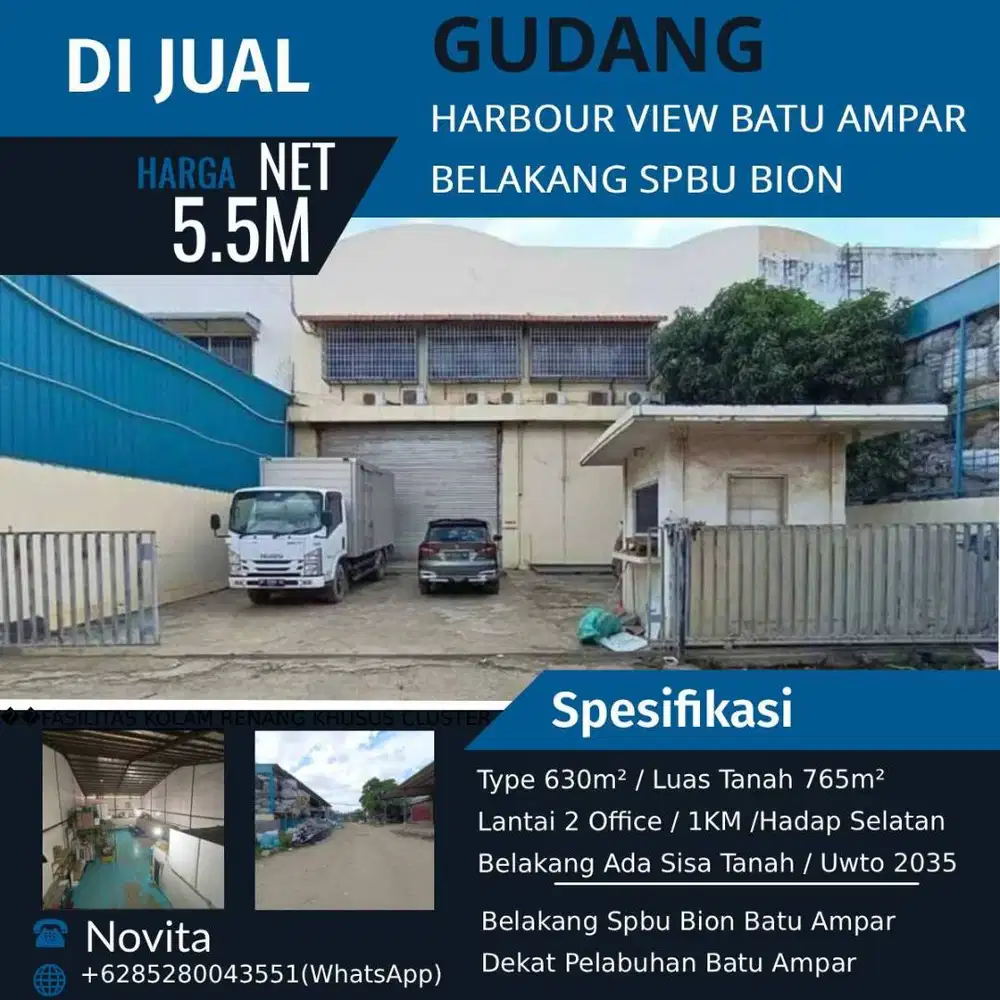 Gudang Kawasan Harbour View Batu Ampar.