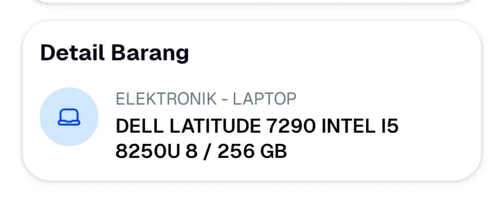 Jual leptop Dell latitude7290intel l5