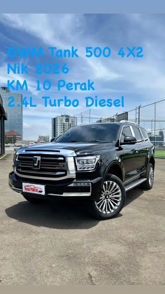 GWM tank500(4X2)Black on black Nik 2026 Siap pakai