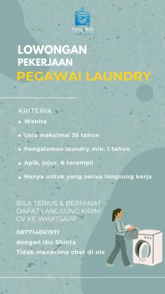 Lowongan kerja laundry