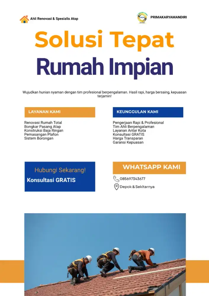 Jasa bangun & renovasi, harga terbaik dijamin!
