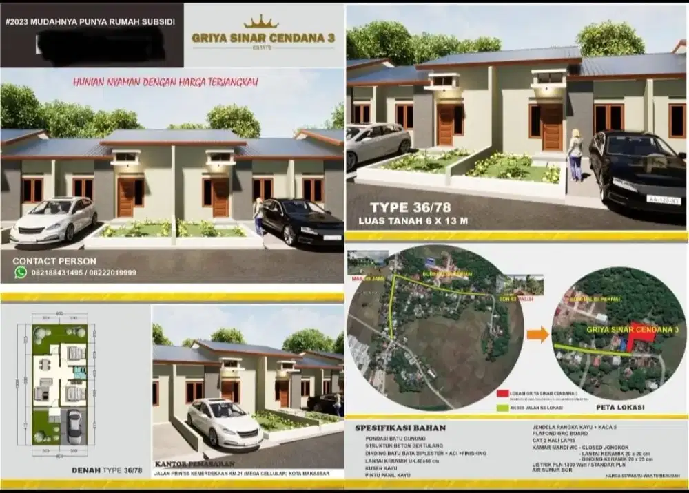 RUMAH SUBSIDI DP 500 RIBU