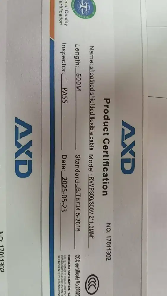 63 gulung 500 meter kabel baru dengan lapisan pelindung